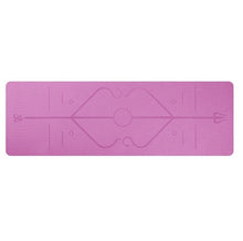 Load image into Gallery viewer, 6mm Thick TPE Yoga Mat with Position Line 183*61cm Non Slip Carpet For Beginner Exercise Pads Fitness Gym Mats Tasteless Pilates