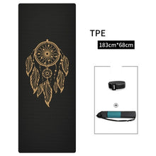 Load image into Gallery viewer, Premium 6mm Thick Yoga Mat Eco Friendly Non Slip Ultra Dense Body Alignment Gold Line Workout Mat for Yoga Pilates Exercises