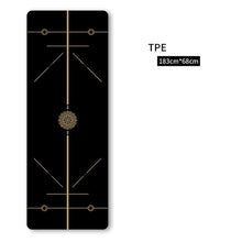 Load image into Gallery viewer, Premium 6mm Thick Yoga Mat Eco Friendly Non Slip Ultra Dense Body Alignment Gold Line Workout Mat for Yoga Pilates Exercises