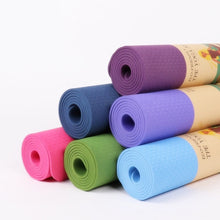 Load image into Gallery viewer, 6mm Yoga Mat TPE Non Slip women fitness mat Gym exercise equipments beginner sport carpet pads for yoga popular Pilates mats