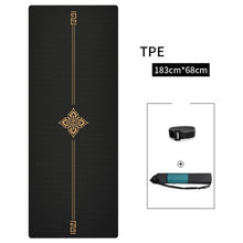 Load image into Gallery viewer, Premium 6mm Thick Yoga Mat Eco Friendly Non Slip Ultra Dense Body Alignment Gold Line Workout Mat for Yoga Pilates Exercises
