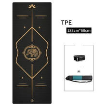 Load image into Gallery viewer, Premium 6mm Thick Yoga Mat Eco Friendly Non Slip Ultra Dense Body Alignment Gold Line Workout Mat for Yoga Pilates Exercises
