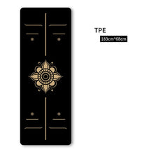 Load image into Gallery viewer, Premium 6mm Thick Yoga Mat Eco Friendly Non Slip Ultra Dense Body Alignment Gold Line Workout Mat for Yoga Pilates Exercises
