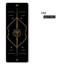 Load image into Gallery viewer, Premium 6mm Thick Yoga Mat Eco Friendly Non Slip Ultra Dense Body Alignment Gold Line Workout Mat for Yoga Pilates Exercises
