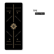 Load image into Gallery viewer, Premium 6mm Thick Yoga Mat Eco Friendly Non Slip Ultra Dense Body Alignment Gold Line Workout Mat for Yoga Pilates Exercises
