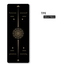 Load image into Gallery viewer, Premium 6mm Thick Yoga Mat Eco Friendly Non Slip Ultra Dense Body Alignment Gold Line Workout Mat for Yoga Pilates Exercises
