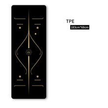 Load image into Gallery viewer, Premium 6mm Thick Yoga Mat Eco Friendly Non Slip Ultra Dense Body Alignment Gold Line Workout Mat for Yoga Pilates Exercises
