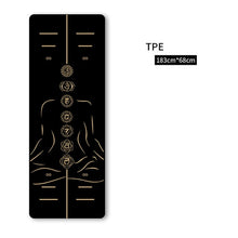 Load image into Gallery viewer, Premium 6mm Thick Yoga Mat Eco Friendly Non Slip Ultra Dense Body Alignment Gold Line Workout Mat for Yoga Pilates Exercises
