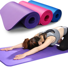 Load image into Gallery viewer, Hot 10mm Lengthened NBR Yoga Mat Widened Yoga Mat Multifunctional Sports Fitness Non-slip Yoga Mat Tapete De Yoga Antideslizante
